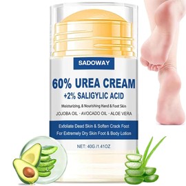 Crema Hidratante para Pies, Repara e Hidrata los Pies Secos y Agrietados, Exfoliating Moisturizing Foot Ointment con Urea 60, Crema Hidratante Anti Rozaduras Para Pies Agrietado, 40 ml*1 (1)