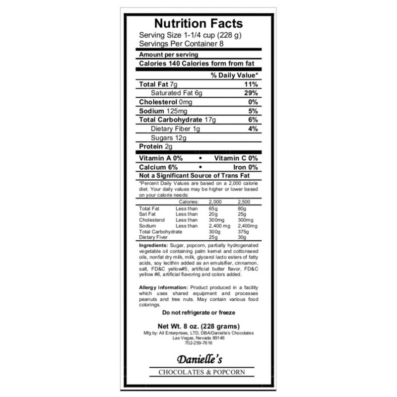 Danielle's 2 Pack Of Snowy White Chocolate Popcorn (8 oz.)