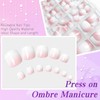 Lifextol 120pc Ombre Press on Toenails for Women Toe Press