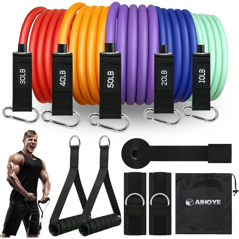 Dose Not Applay Resistance Bands Set 5 Pack Exercise Bands