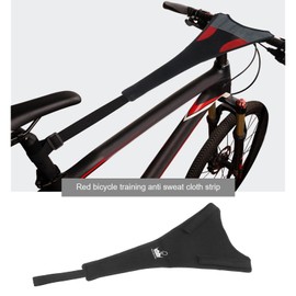 VGOL 1x Fabric Bike Training Sweat Guard Bike Sweat Net for Bike Frame Protection and Sweat-free, Red