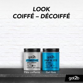 Schwarzkopf - Got2b - Hair Styling Gel - Men's Hair Styling - Head - Fibre Gel - Normal Attachment - Distressed Styled Style - 100 ml Pot - Pack of 3