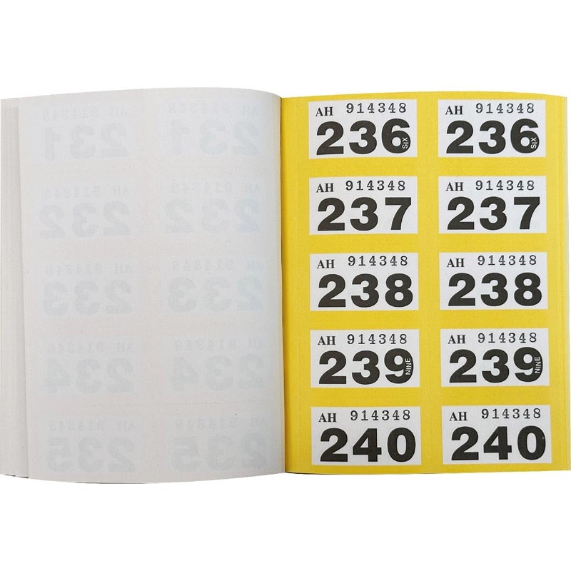 Raffle & Clockroom Tickets 1-500 Single (Ref:RAF500)