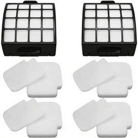 Shark Stratos AZ3002/AZ3000/AZ3000W DuoClean PowerFins HairPro Lift-Away Vacuum Filter Kit - 4 Foam, 4 Felt & 2 HEPA Replacement Filters for Enhanced Suction & Cleaner Air
