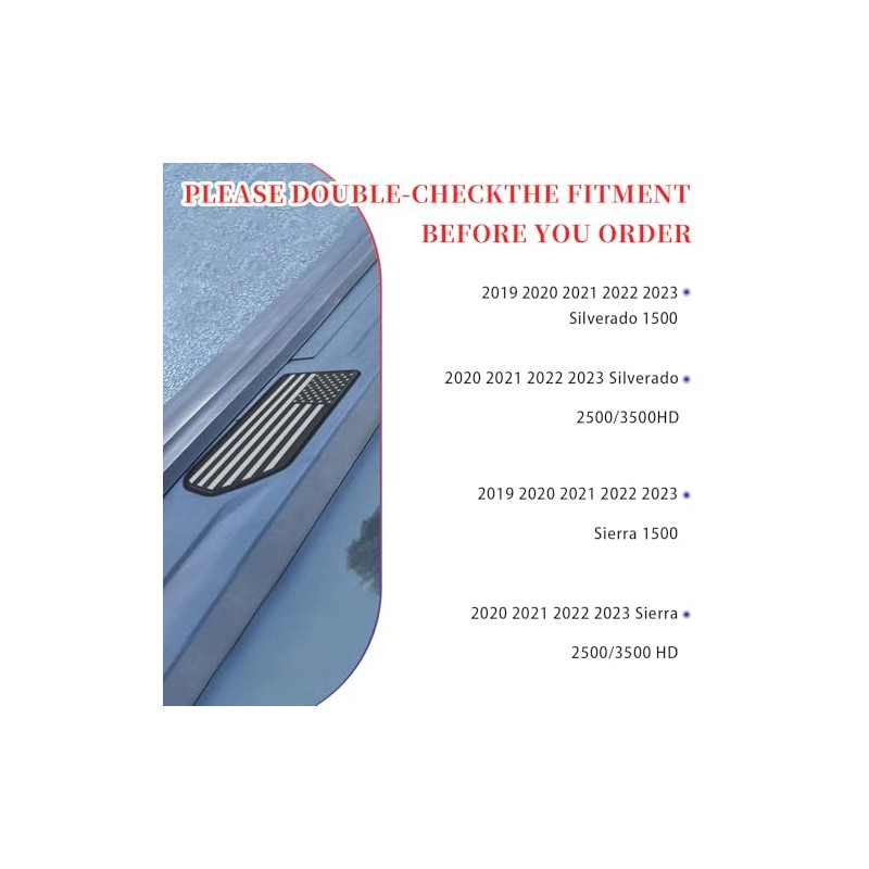 Bed Rail Stake Pocket Covers for GMC Chevy Silverado 2019-2025