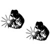 2 Pack - American Welder | Decal Vinyl Sticker Graphics