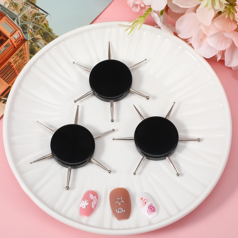 DOPENSPI 4PCS Nail Dotting Tools, 6 In 1 Circular Nail