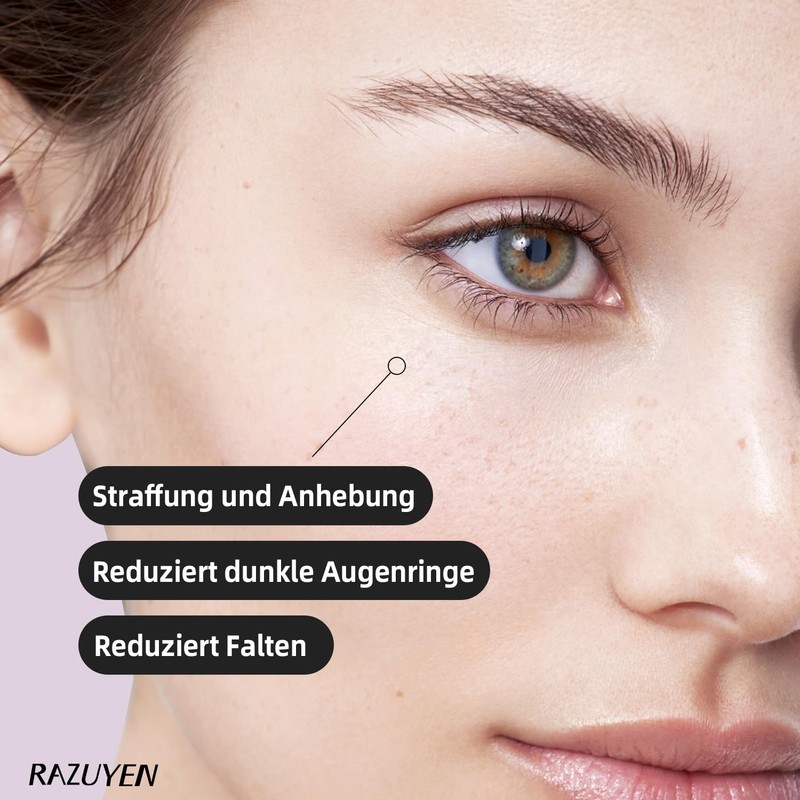 RAZUYEN Eye Cream Against Wrinkles and Dark Circles, Caffeine Eye
