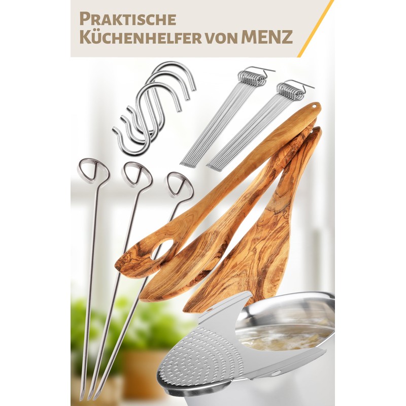 Menz Cooking Tweezers, 32 cm Long - Stainless Steel Cooking