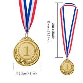 favide 96 Pieces Gold Silver Bronze Award Medals-Winner Medals Gold Silver Bronze Prizes for Competitions, Party,Olympic Style, 2 Inches