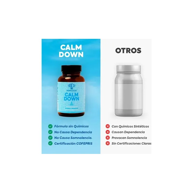 Nootropico Contra Ansiedad Con Gaba, Camomila 60cap Homodeus