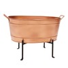 Achla Designs C-81C-S1 Classic Galvanized Tub and Stand, Copper and