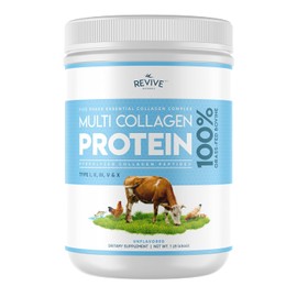 Revive Naturals - Polvo de Proteína de Colágeno Hidrolizado Multi Tipo I, II, III, V y X, 16 oz
