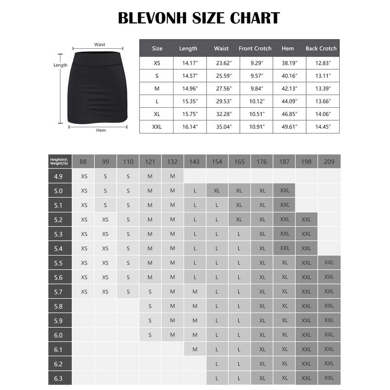 BLEVONH Faldas de Tenis para Mujer, Pantalones Cortos elásticos para