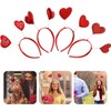 4pcs Love Heart Headband Glitter Red Heart Head Boppers Valentines