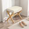 BAMBOOHOMIE Foldable Foot Stool Ottoman, Modern Foot Rest with Bamboo