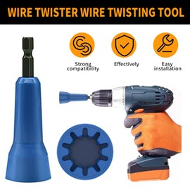 2 Pcs Wire Twister Tool for Drill, Wire Nut Twister, Wire Stripping and Twisting Tool, Wire Connector for Power Drill, Cable Quick Stripping