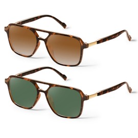 GRFISIA Retro Aviator Sunglasses for Women Men Square Frame Rectangle Trendy Sun Glasses