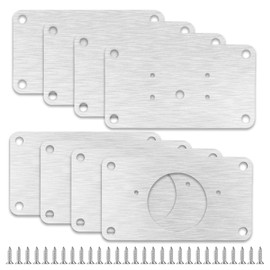 Hinge Repair Plate, 8 Pcs Kitchen Door Cupboard Cabinet Hinge Repair Plate Wardrobe Stainless Steel Hinges Plates for Kitchen Furniture