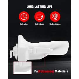 cciyu Coolant Tank Reservoir Fits For 1992-1995 For Honda Civic 1993-1997 For Honda Civic Del Sol 19101P08J00 19101-P08-000