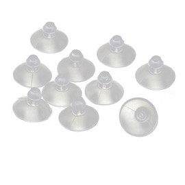 bnafes 18mm/0.7" Furniture Desk Glass Transparent Anti-Collision Suction Cups Sucker Hanger Pads for Glass Plastic Without Hooks, Pack of 10