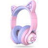 iClever Bluetooth Kids Headphones, BTH13 Cat Ear LED Light Up