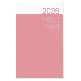 【2026 Edition Hand Diary】 Nakabayashi Note Diary 2026 / A5 Slim / Pink NS-001-26P【PT1】
