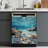 Washable Seashells Starfish Dishwasher Magnetic Cover for Kitchen Decor, Refrigerator