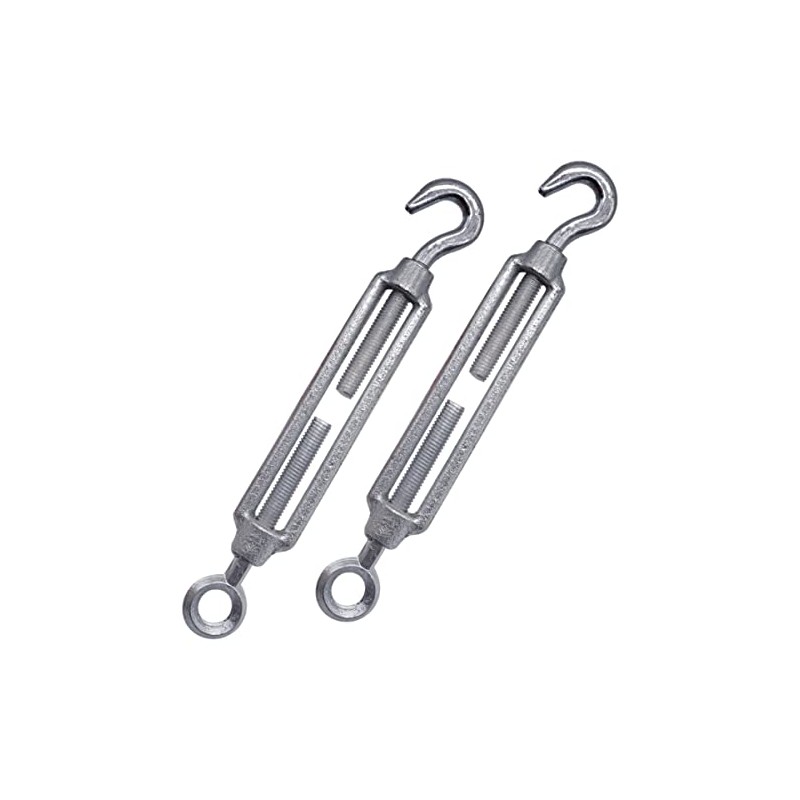 (Pack of 2) Turnbuckle Wire Tensioner M12 Adjustable Turnbuckles Hook