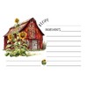 Rustic Barn Recipe Card 4x6 Red Barn Double-Sided Country Theme