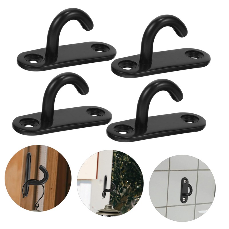 Totority 4Pcs Stainless Steel Pad Eye Hooks for Ceiling and
