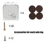 BIKANI Round Solid Wood Furniture Legs Slanted Legs Sofa Replacement