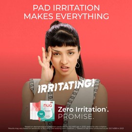 Nua Ultra Safe 50 Sanitary Pads for Women | 3 Sizes in 1: 12 Heavy Flow-XL+, 20 Medium-XL & 18 Light-L | Toxic-Free & Rash-Free | Unscented | Leakproof | with 50 Disposal Pouches | Bulk Pack