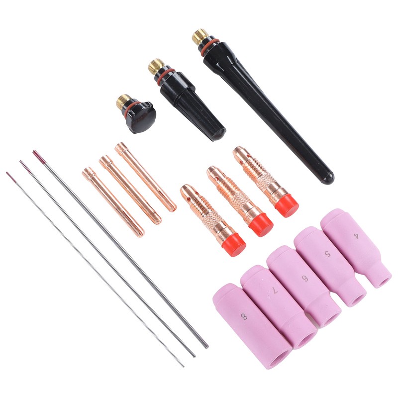 17Pcs TIG Welding Set ABS Argon Arc Welding Torch Glass