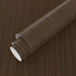 CONPAPER Wood Wallpaper Peel and Stick Brown Extra Wide Thickened Wood Wallpaper Textured Wood Grain Contact Paper for Countertops Table Desk Paneling Laminate 48" X 197"