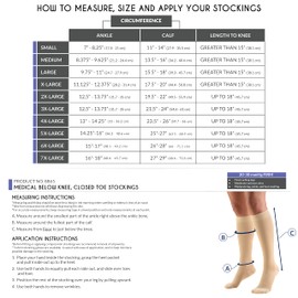 Truform 20-30 Mmhg Compression Stockings For Men And Women, Knee High Length, Closed Toe Black, Pack of 1