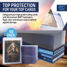 Premium 180PT Top Loaders for Cards | Hard Card Sleeves. Card Protectors. Trading Card Top Loader. Toploader Card Protectors. MTG + Pro Sports Cards Toploaders. Ultra Card Protectors Hard Plastic.