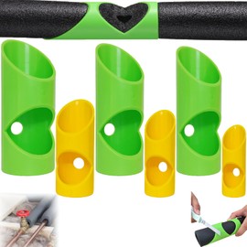 6 Pcs Versatile Foam Pipe Cutter Tool Set, Insulation Cutting Guide for 15mm, 22mm, 28mm, 40mm, 46mm, 53mm Pipes, Efficient for Home and Industry Use