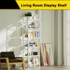 GIOTORENT Pantry Storage Shelves, 6-Tier Metal Storage Rack with X-Shaped