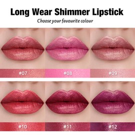 Pink Purple Metallic Lipstick for Women,Highly Pigmented Lightweight Shimmer Frosted Lipstick,Glitter Lip Gloss Stain Long Lasting Waterproof Smudge Proof 24 Hour Full Coverage Lip Makeup,Vegan