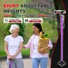 BigAlex Folding Walking Cane with Two Led Lights for Elderly