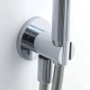 Concealed Round Shower Outlet Elbow with Handheld Showerhead Handle Bracket