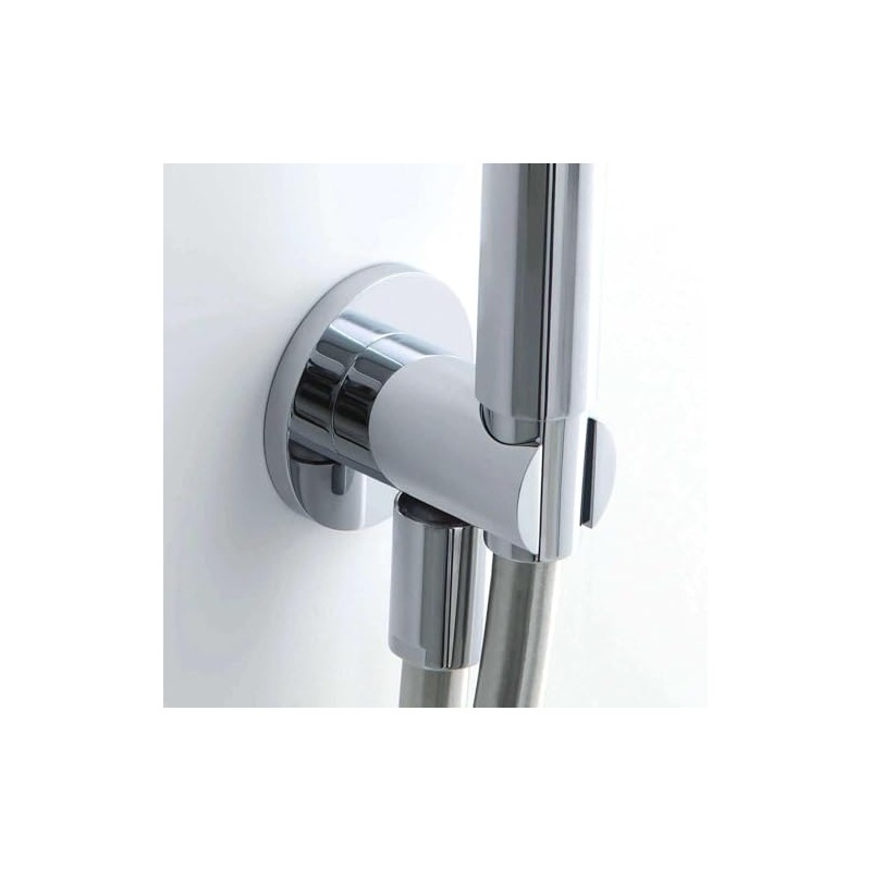 Concealed Round Shower Outlet Elbow with Handheld Showerhead Handle Bracket