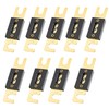 X AUTOHAUX 9pcs 175A Gold Tone Plated ANL Fuse Universal