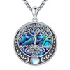 LOOVE Triple Moon Goddess Necklace Sterling Silver Tree of Life