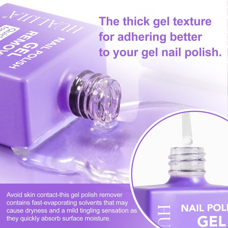 Gel Nail Polish Remover, (2pcs) Gel Polish Remover for Nails,