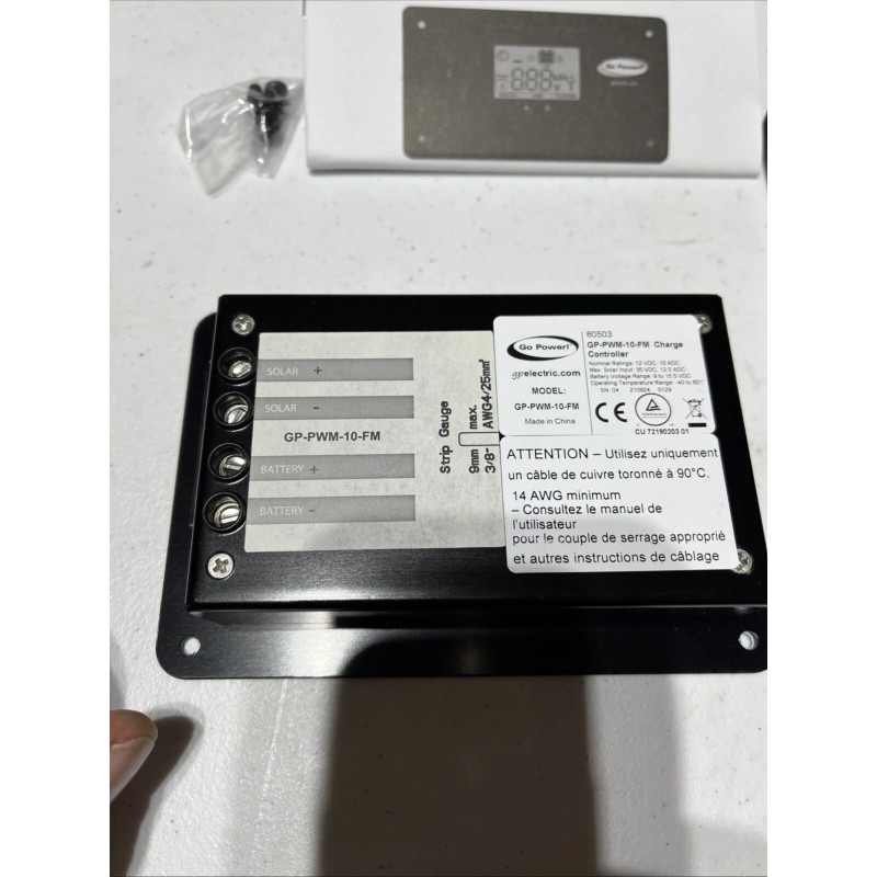 Go Power! 10 Amp PWM Solar Controller GP-PWM-10-FM for 12