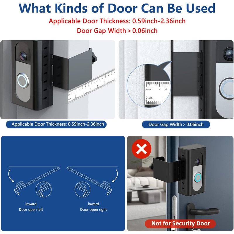 KIMILAR Anti-Theft Video Doorbell Mount Compatible with Ring/Blink Wireless Video