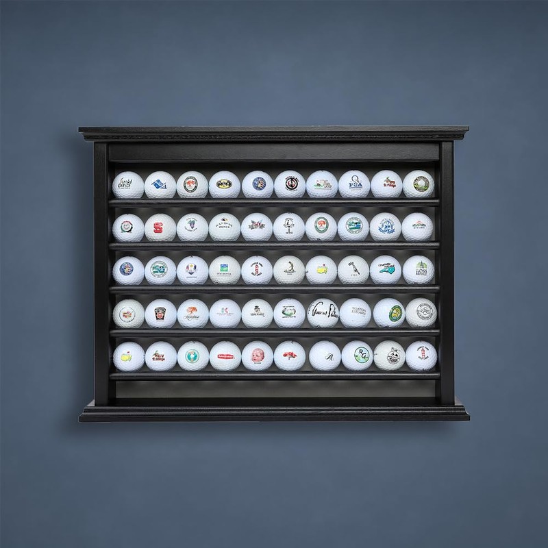 Golf Ball Display Case~Holds 50 G0lf Balls~Handcrafted Solid Wood ~Three