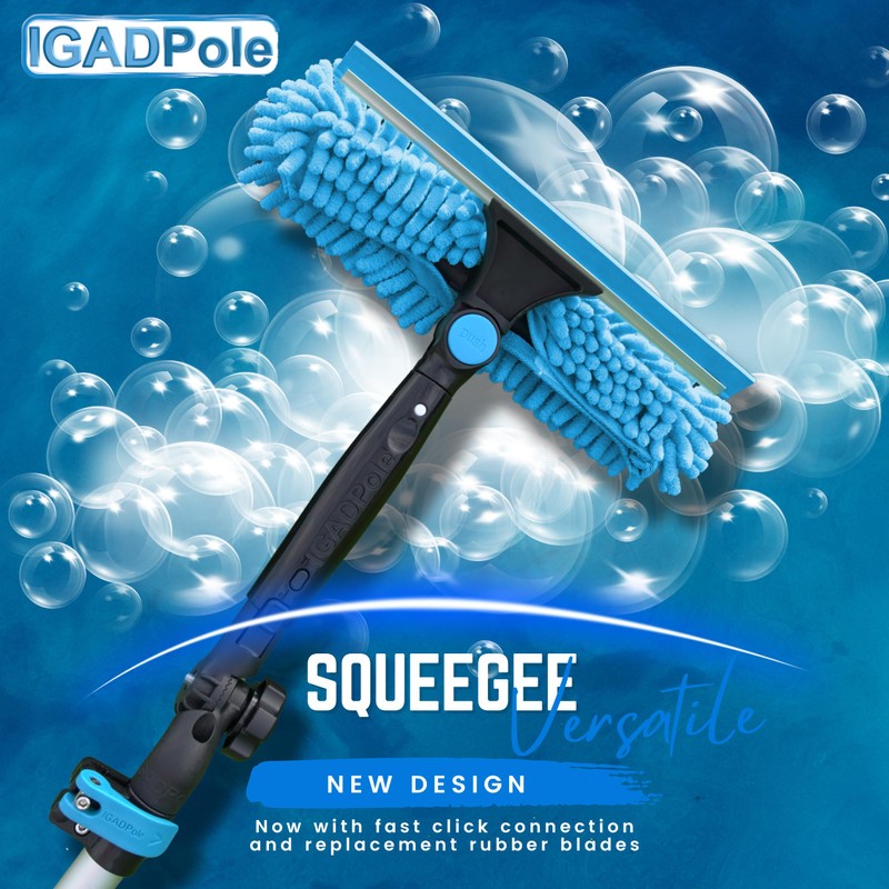 IGADPole 17 FT Water-Fed Washing Kit with Soap-Dispenser, Brush, 10″
